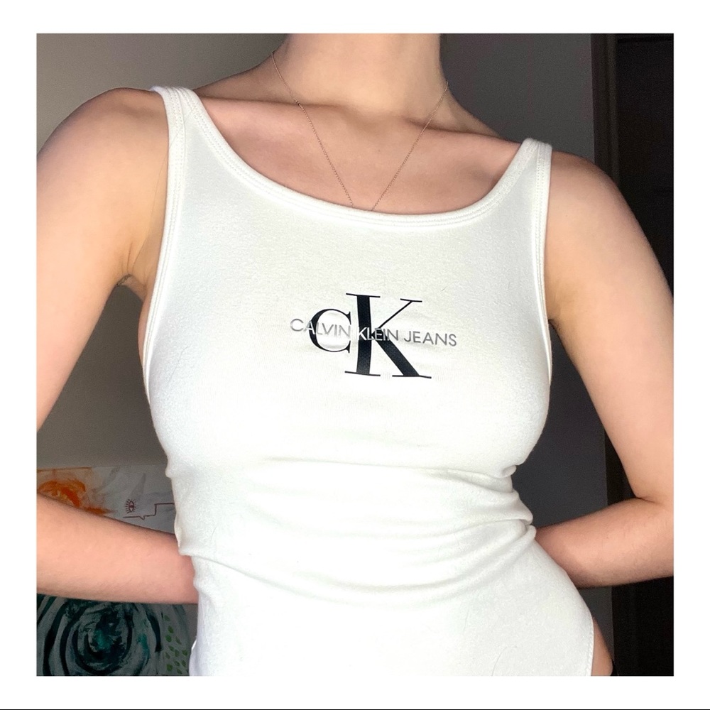SOLD 🤍🖤 Calvin Klein Monogram Logo Bodysuit 🖤🤍